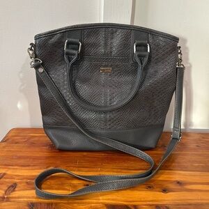 Jewell by Thirty-One Gray Croc Crossbody Purse